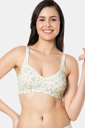 Buy Amante Double Layered Non Wired Full Coverage Super Support Bra - Floral Posy Print